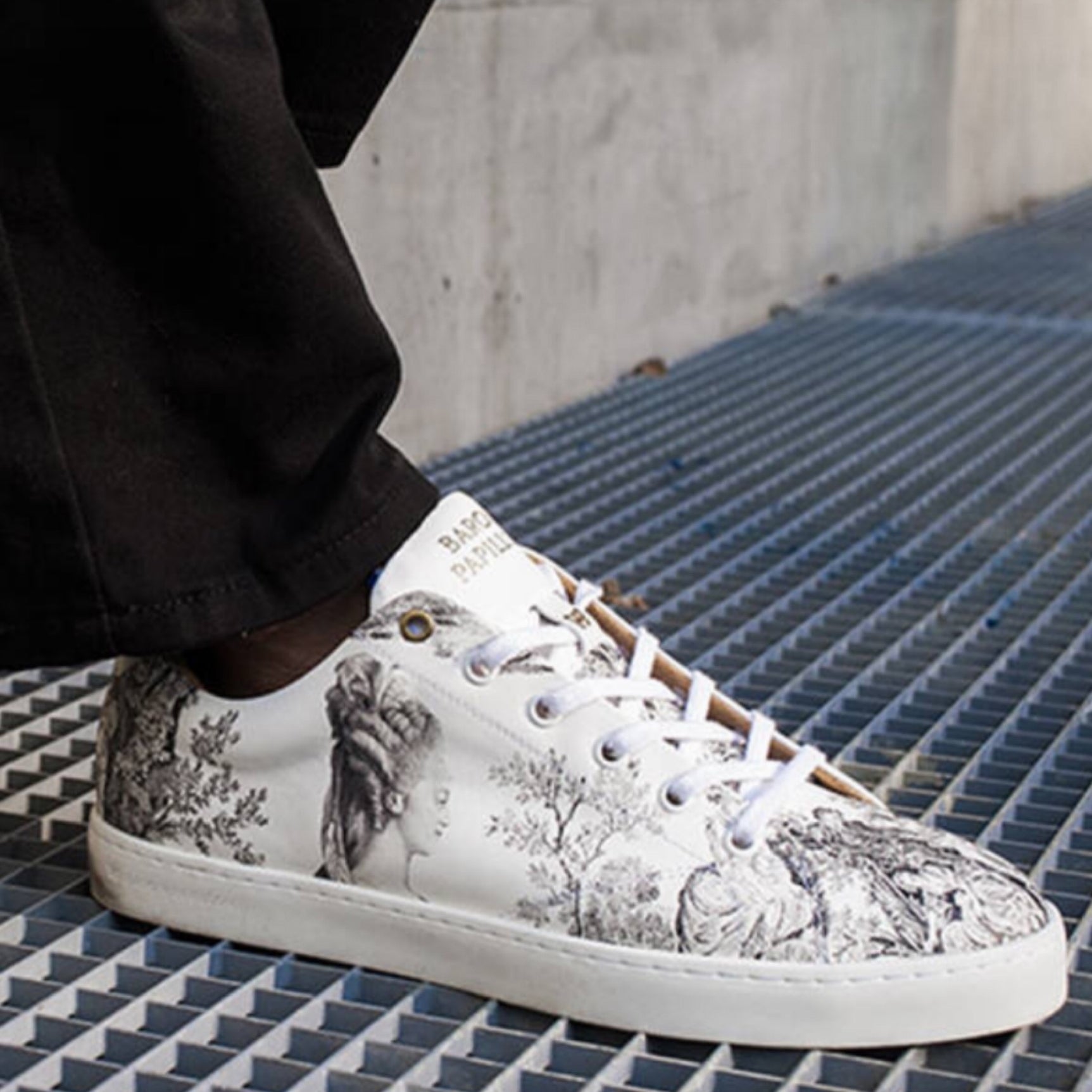 Baron Papillon Sneakers Basse Blanche Femme Baron Papillon Marie