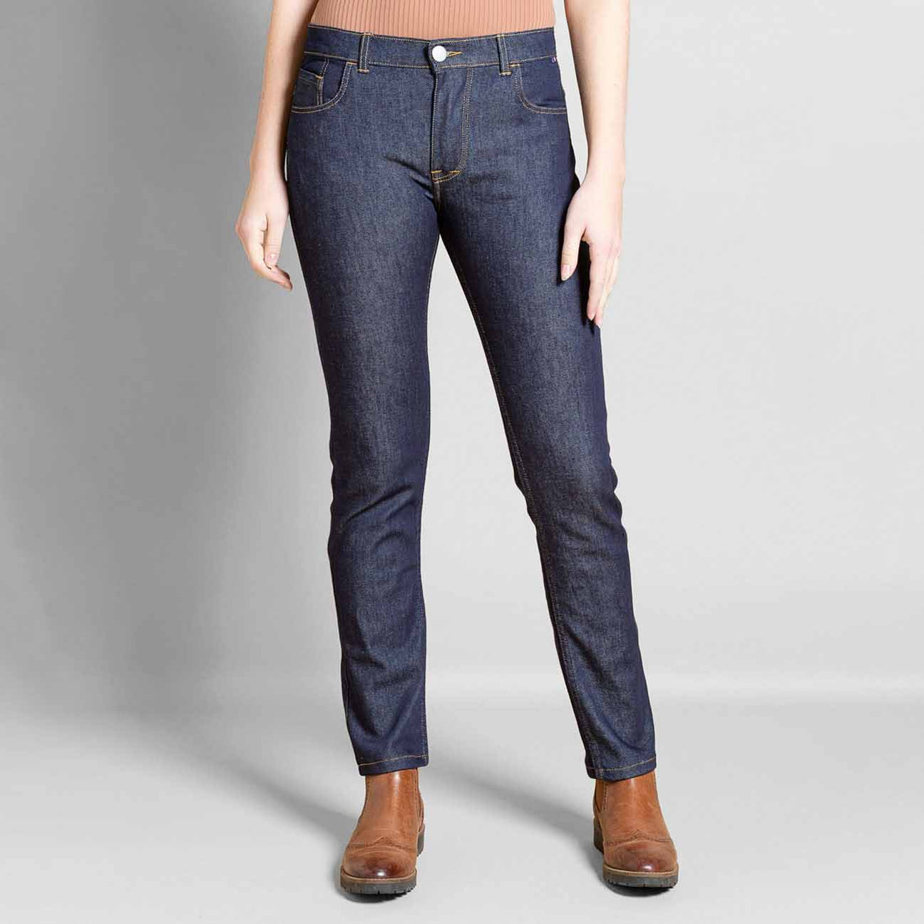 Jeans femme slim brut taille normale fabrique en France Helene par Dao L Appartement Francais