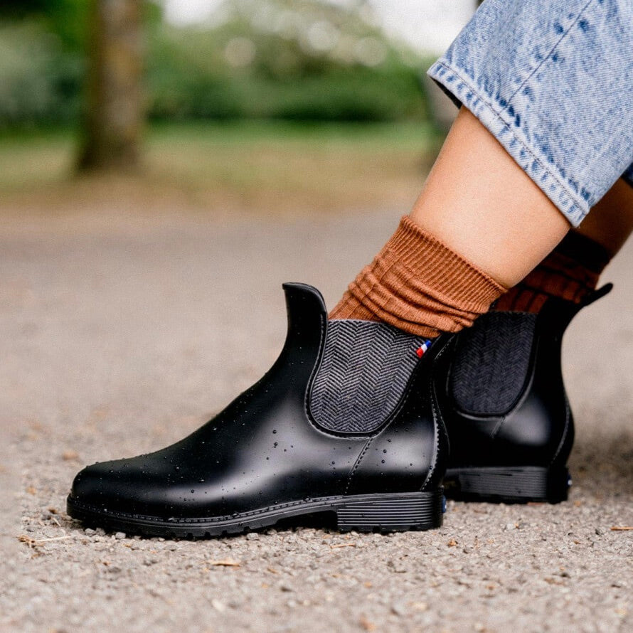 Boots homme noir chevron montpluie de la marque Montlimart made in